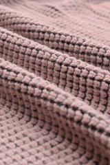 Pink Waffle Knit Pocketed Duster Cardigan