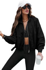 Black Solid Full Zipped Jacket LC8512802-2