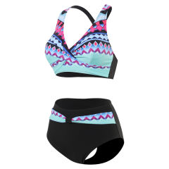 Multicolor Printed Twist Front 2pcs Bikini TQK610289-29
