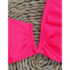 Rosy Ruffle Detail Push Up Bikini Set TQG610005-89