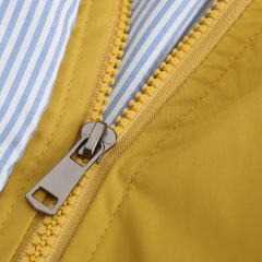 Yellow Hooded Detachable Windproof Plus Size Windbreaker TQK280123-7