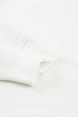 Beige Plain Crew Neck Pullover Sweatshirt