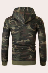 Men Camouflage Print & Drawstring Hoodie Tracksuit MC622017-9