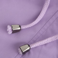 Light Purple Hooded Detachable Windproof Plus Size Windbreaker TQK280123-38