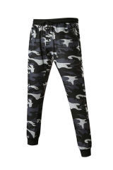 Men Camouflage Print & Drawstring Hoodie Tracksuit MC622017-11