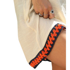 Apricot Crochet Detail Beach Cover Dress TQK650063-18
