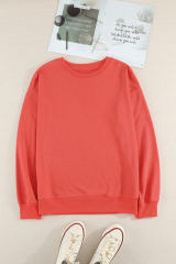 Plain Crew Neck Pullover Sweatshirt