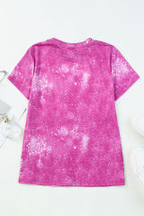 Rose Blessed MAMA Western Bull Graphic Bleached T Shirt LC25220311-6