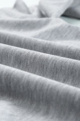Gray Plain Crew Neck Pullover Sweatshirt