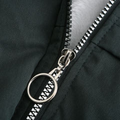 Dark Green Fur Collar Warm Hooded Parka Coat TQK280129-36