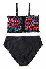Elastic Shirring Suspender Two-piece Swimsuit