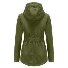 Army Green Plush Warm Hooded Parka Coat TQK280128-27
