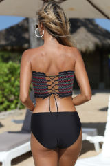 Elastic Shirring Suspender Two-piece Swimsuit