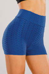 Blue Anti-Cellulite Workout Yoga Shorts LC263790-5