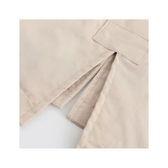 Khaki Weatherproof Hooded Outdoor Rainproof Coat TQK280160-21