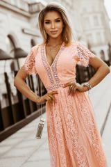 Pink Fill Your Heart Lace Maxi Dress LC611316-10