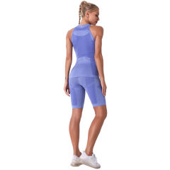 Light Blue Seamless Sleeveless Tank Sports Set TQE00136-30