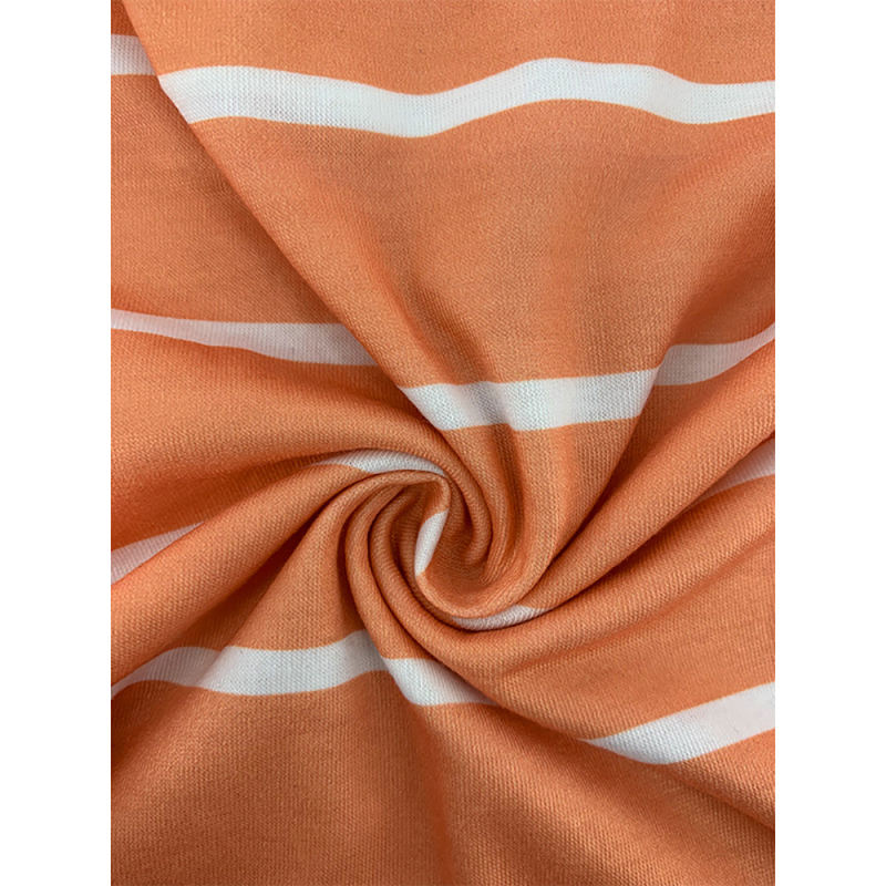 Orange Stripes Digital Print Plus Size Romper TQK550239-14
