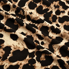 Coffee Leopard Print Turtleneck Bodysuit TQK00228-15