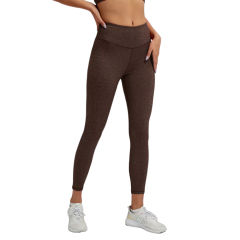 Coffee Front Criss-cross Bra with Pant Yoga Set TQE91346-15