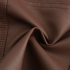 Coffee Removable Hooded Washed PU Leather Jacket TQK280096-15