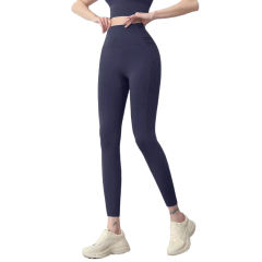 Dark Blue Fake Two-pieces Bra with Pant Yoga Set TQE91350-77