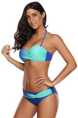 Blue Green Tie Dye Bikini Swimwear
