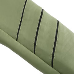 Light Green Turn Down Slim Fit PU Leather Jacket TQK280095-28
