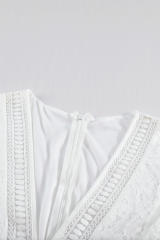White Fill Your Heart Lace Maxi Dress LC611316-1