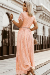 Pink Fill Your Heart Lace Maxi Dress LC611316-10