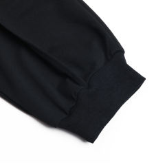 Black Hollow Out Long Sleeve Crop Top with Pant Set TQF711003-2