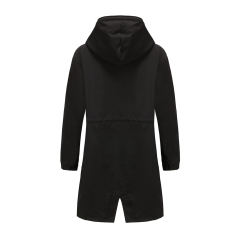 Black Weatherproof Hooded Outdoor Rainproof Coat TQK280160-2