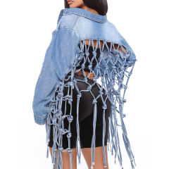 Light Blue Back Woven Denim Jacket