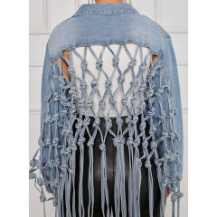 Light Blue Back Woven Denim Jacket