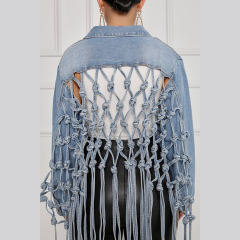 Light Blue Back Woven Denim Jacket