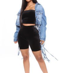 Light Blue Back Woven Denim Jacket