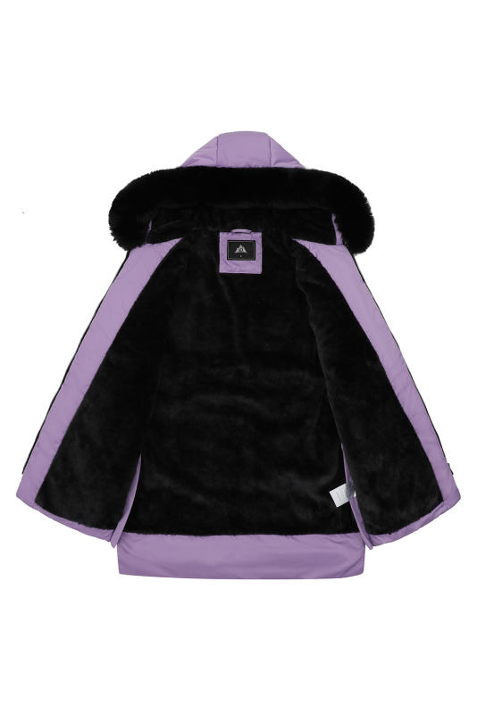 Wisteria Plush Linen Zip Up Hooded Puffer Coat