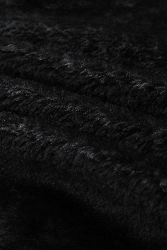 Beige Plush Linen Zip Up Hooded Puffer Coat