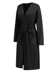 Black 3pcs Cardigan, Vest and Wide Leg Pant Lounge Set
