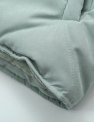 Green Stand Neck Button-down Pocket Casual Coat