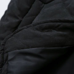 Black Stand Neck Button-down Pocket Casual Coat