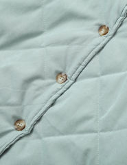 Green Stand Neck Button-down Pocket Casual Coat