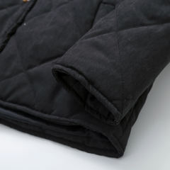 Black Stand Neck Button-down Pocket Casual Coat
