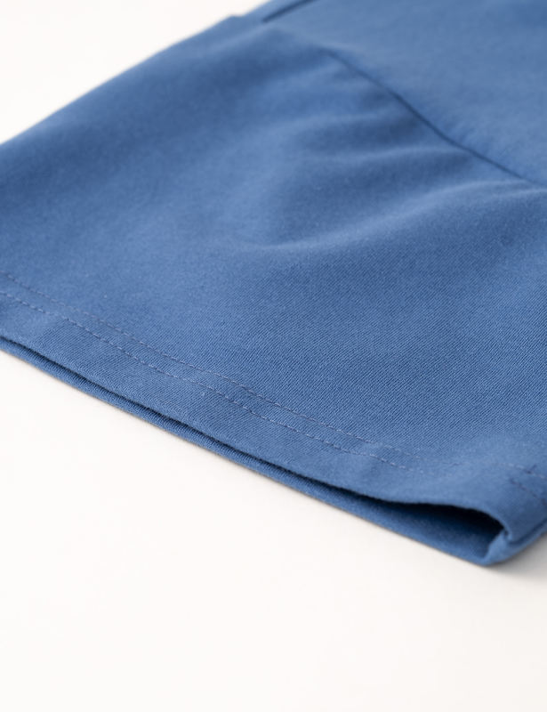 Blue V Neck 1/2 Sleeve Top and Shorts Set