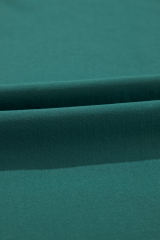 Blackish Green Solid Color V Neck Wrap Pleated Short Sleeve Maxi Dress