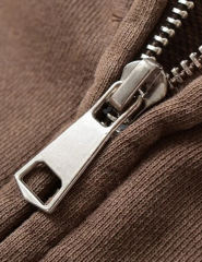 Coffee Zipper Front Crop Hoodie Jacket