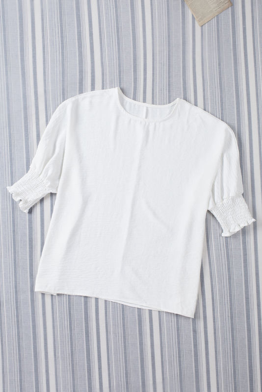 White Sweet Bow Knot Print O Neck Casual T Shirt