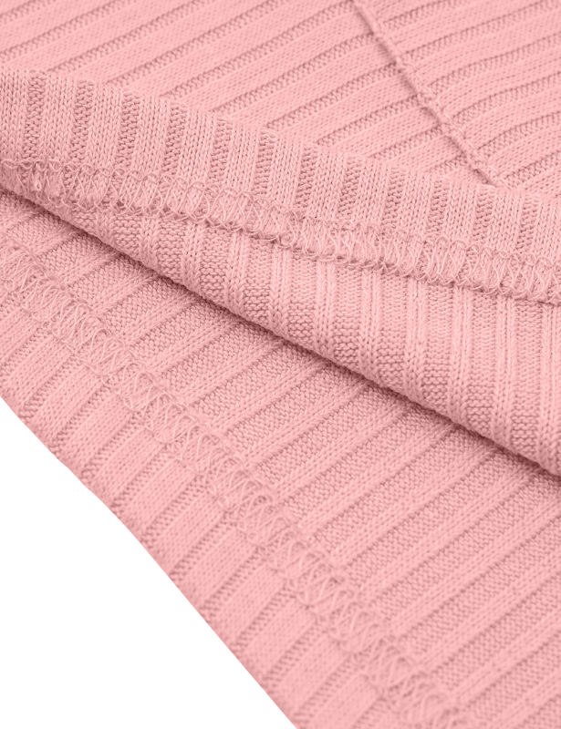 Pink Knit Short Sleeve Top and Pocket Shorts Set