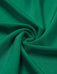 Dark Green Square Neck Tie Waist Split Sleeveless Dress