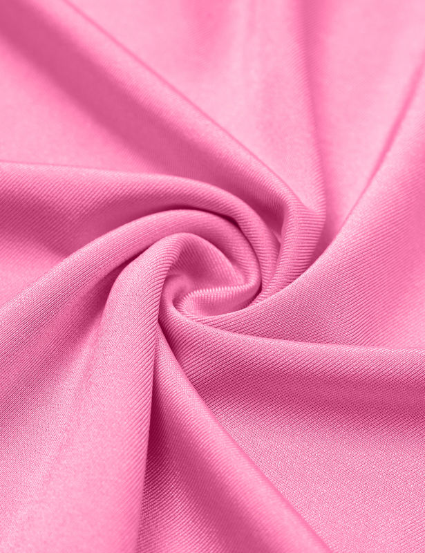 Pink Square Neck Tie Waist Split Sleeveless Dress